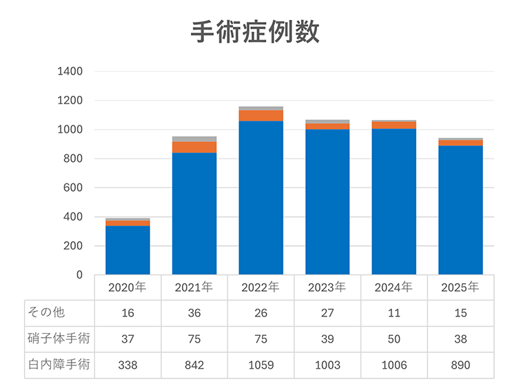 ふじた眼科　手術症例数